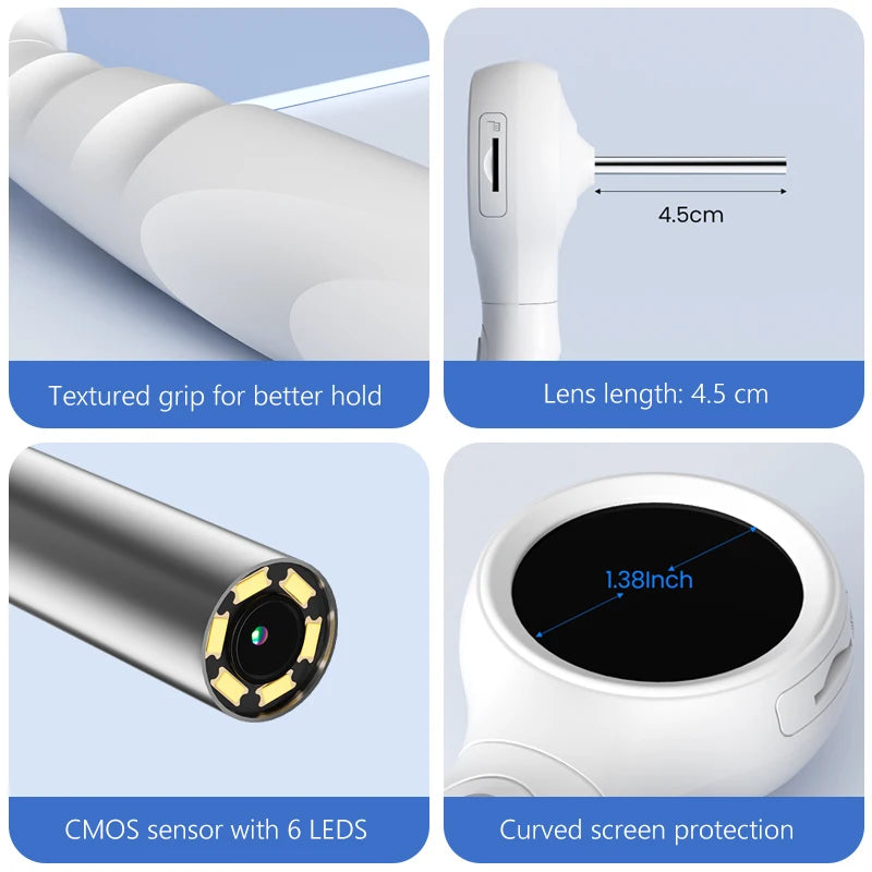 Digital Otoscope Camera 1080P HD Screen – Ear Wax Removal Tool Ear Inspection Camera Qst