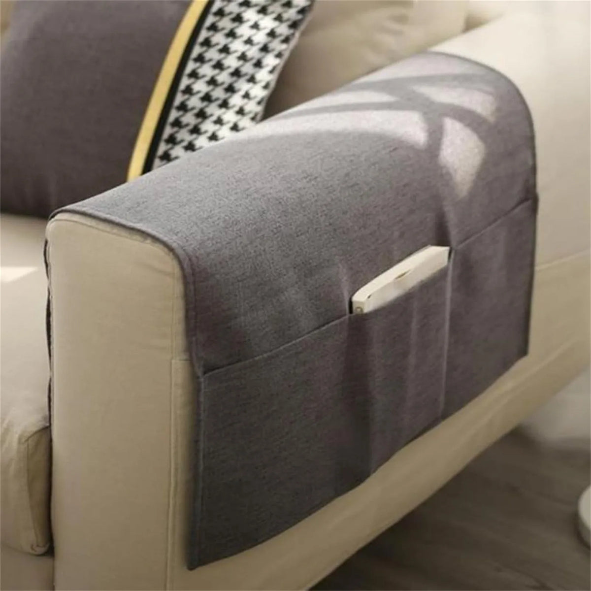 Sofa Armrest Organizer with Pockets – Non-Slip Storage Bag Armrest Organizer Bag Qme