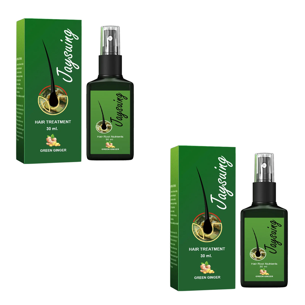 Ginger Hair Growth Spray – Scalp Nourishing Serum 30ml/120ml Hair Growth Serum Qst 30ml x2pcs