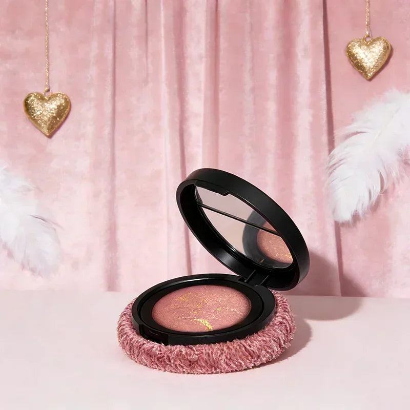 Korean Shimmer Pearl Blush Powder – Natural Face Sculpting Shimmer Blush Powder Qme