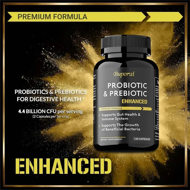 Pslalae Probiotics & Prebiotics Capsules – Daily Gut Support Probiotic Supplement Qst
