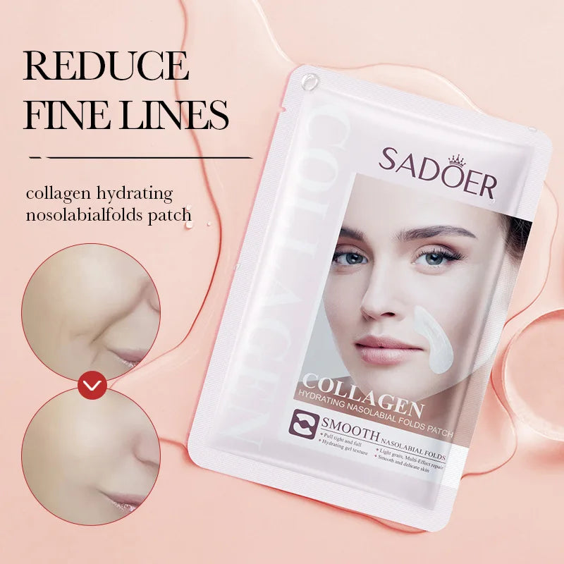 SADOER Hyaluronic Acid Collagen Face Mask 10pcs – Hydrating Patches Facial Sheet Mask Qst