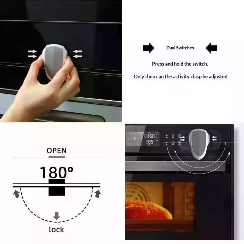 Child Safety Oven & Cabinet Lock | Adhesive, No-Drill – Qme Child Safety Lock Qme