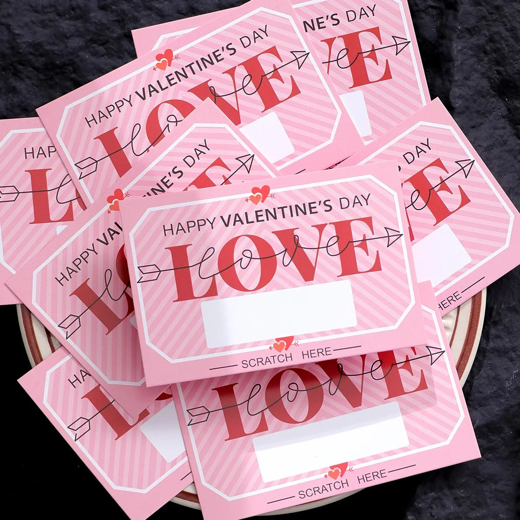 Scratch-Off Love Coupons Cards for Couples – Valentine's Day Couple Scratch-Off Cards Qme