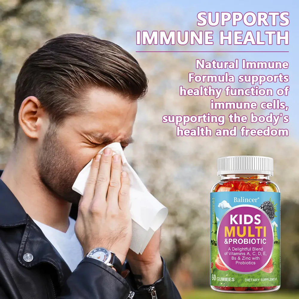 Organic Kids Multivitamin Gummies – A, C, D, E, Zinc & Probiotics Kids Multivitamin Gummies Qst