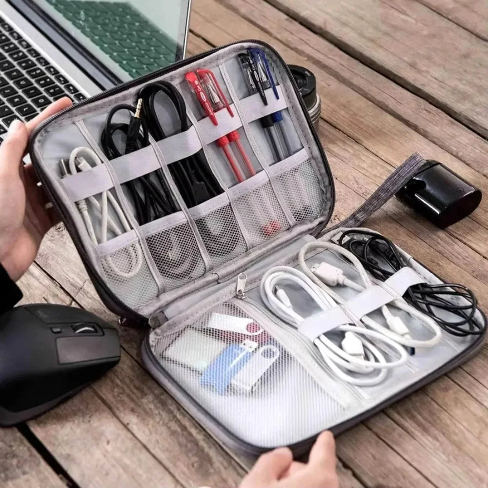 Waterproof Digital Cable Organizer Bag | Portable Storage Cable Organizer Bag Qme