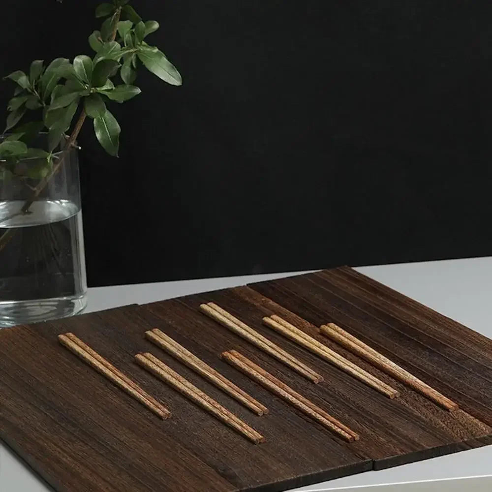 Premium Wooden Chopsticks Lacquerless Waxless – 10-Pair Set Wooden Chopstick Set Qme