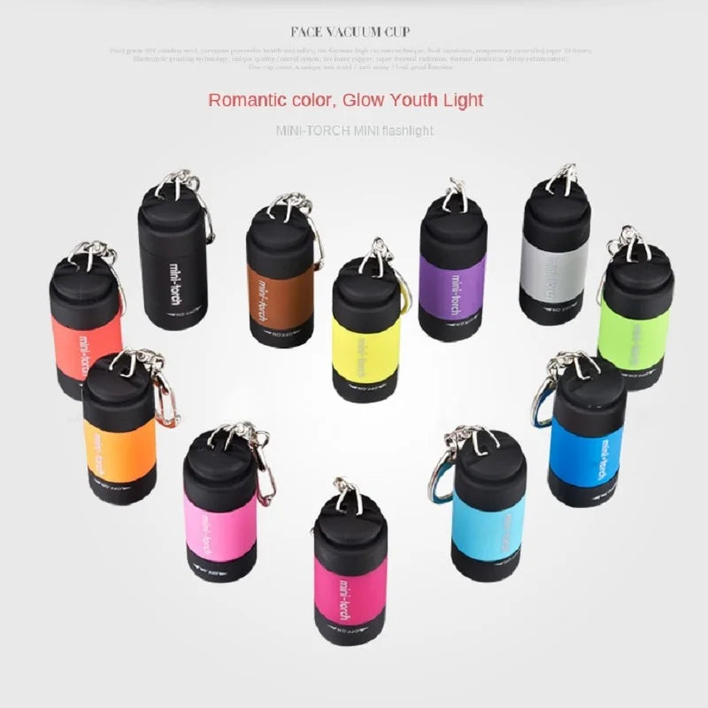 LED Micro Keychain Flashlight – USB Rechargeable, Pocket Size Keychain Flashlight Qme