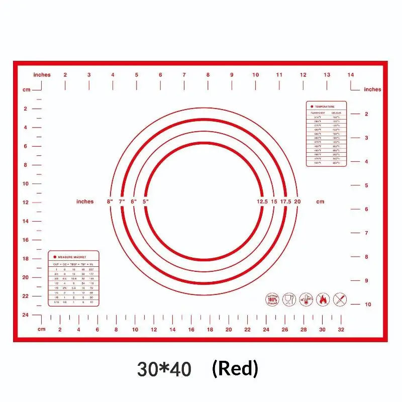 Silicone Baking Mat Non-Stick Pastry Rolling & Kneading Pad Silicone Baking Mat Qme M