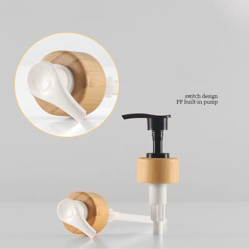 Wood Pump Soap Dispenser Bottle – Refillable Liquid Container Soap Dispenser Qme
