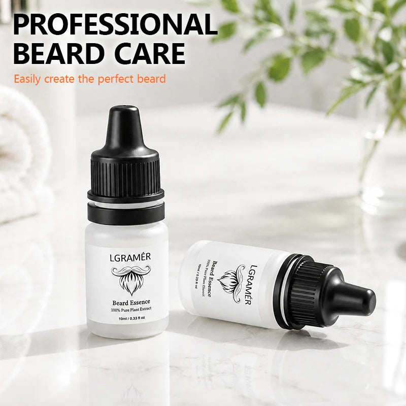 LGRAMER Beard Growth Serum – Botanical Oil Formula for Men Beard Growth Serum Qst
