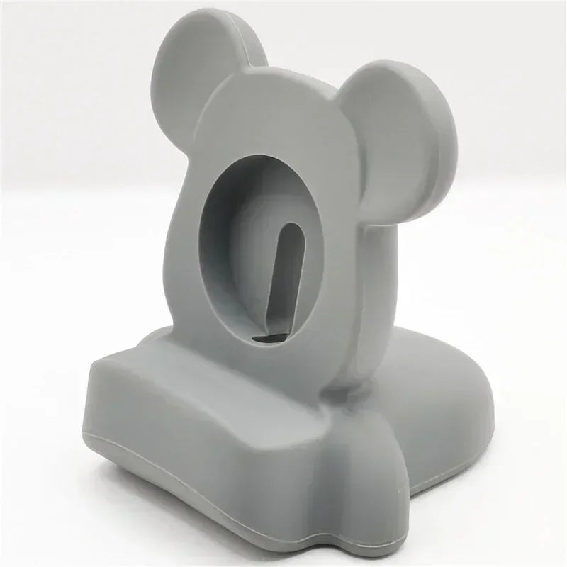 Silicone Desktop Stand for Apple Watch Series 4–10 & SE Apple Watch Stand Qme 02-Gray