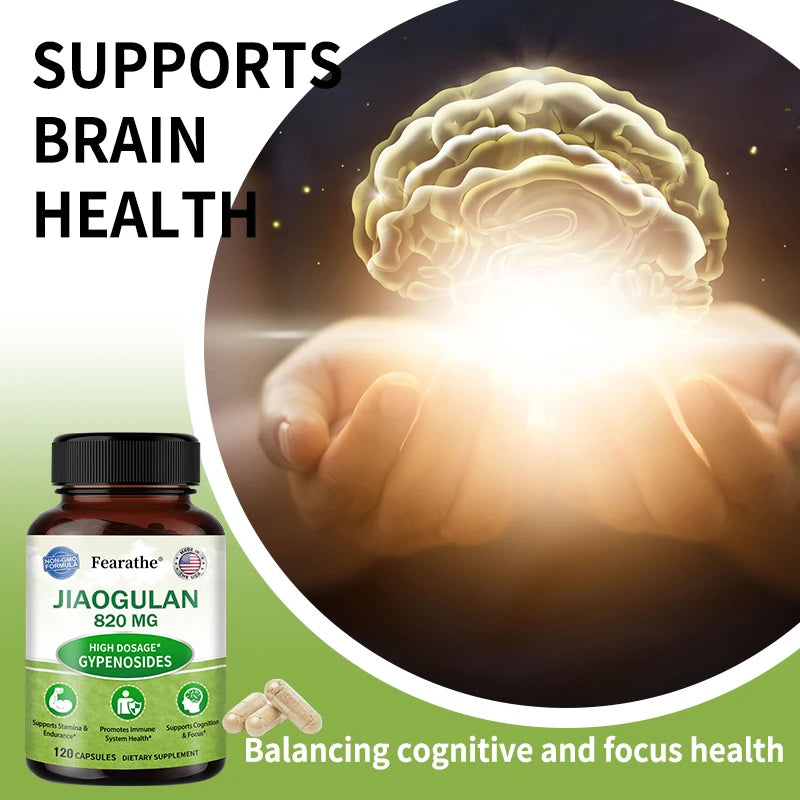 Jiaogulan Extract Capsules with Black Pepper | 60 Caps Herbal Supplement Qst