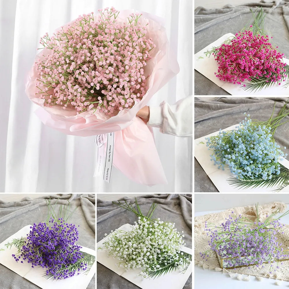 Artificial Silk Gypsophila Bouquet – Faux Wedding Flowers Artificial Flower Bouquet Qme