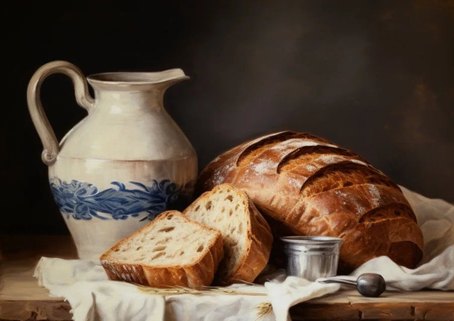 Vintage Food Still Life Canvas Wall Art – Kitchen Home Decor Canvas Wall Art Qst 8 40x60cm Unframed