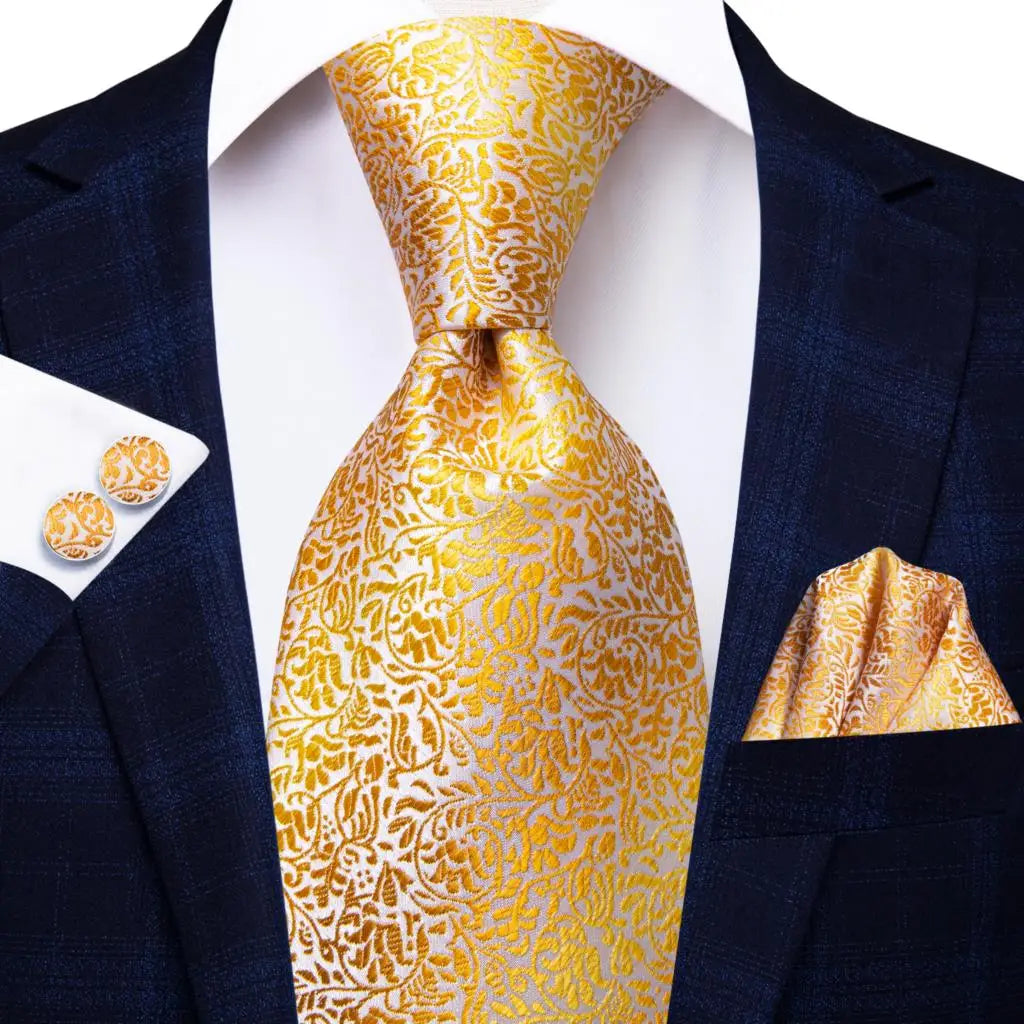 Men's Floral Necktie – Wedding & Party Tie | 46 Colors Floral Necktie Qme SN-3164