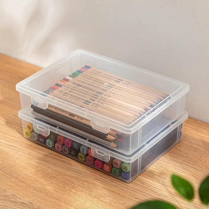 Large Transparent Pencil Case for Markers & Sketch Supplies Transparent Pencil Case Qme