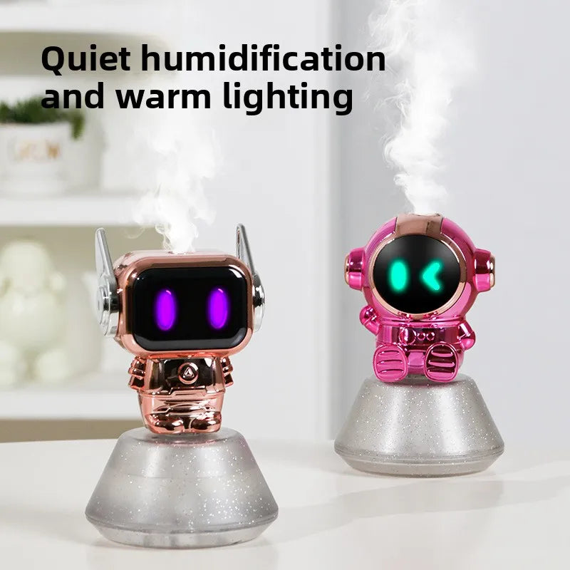 0.5L Cute Robot USB Humidifier – Desktop Air Moisturizer Desktop Humidifier Qst
