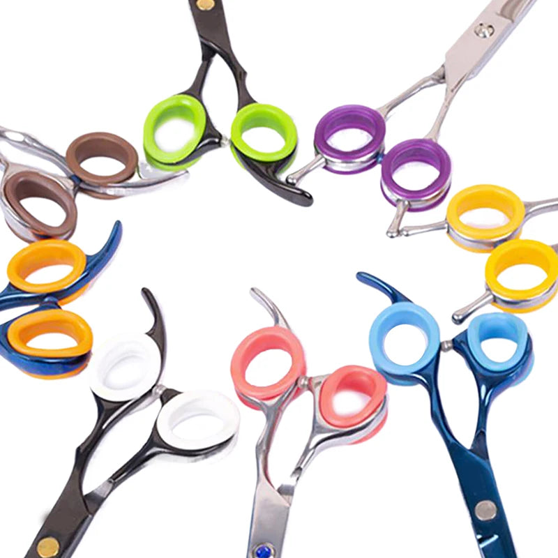 5-Pack Silicone Scissor Finger Ring Inserts for Hair Shears Scissor Ring Inserts Qst