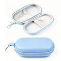 Double Eyeglasses Case – Dual Glasses & Sunglasses Organizer Eyeglasses Organizer Case Qme Blue
