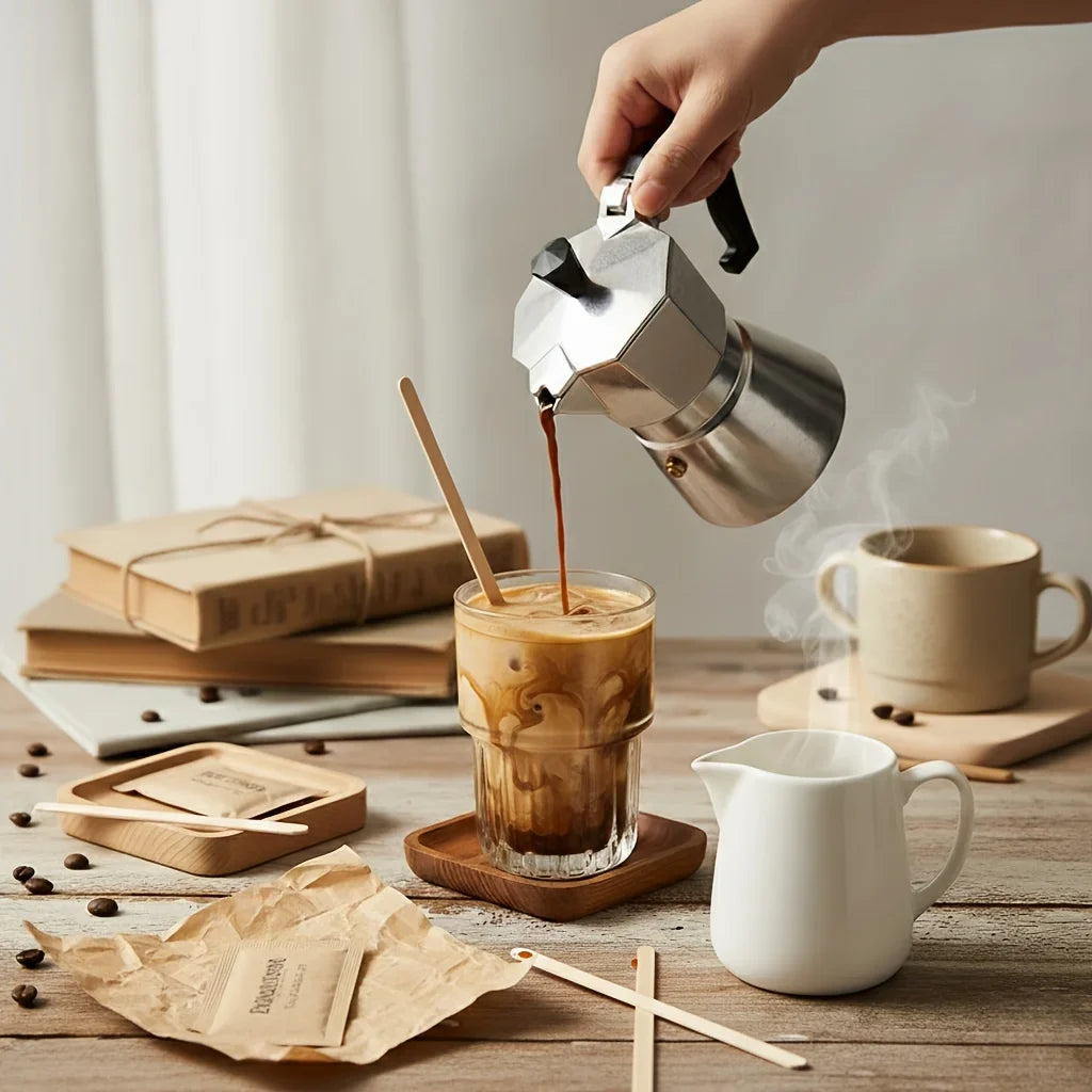 Wooden Coffee Stir Sticks – 50 Disposable Beverage Stirrers Disposable Stirrers Qme
