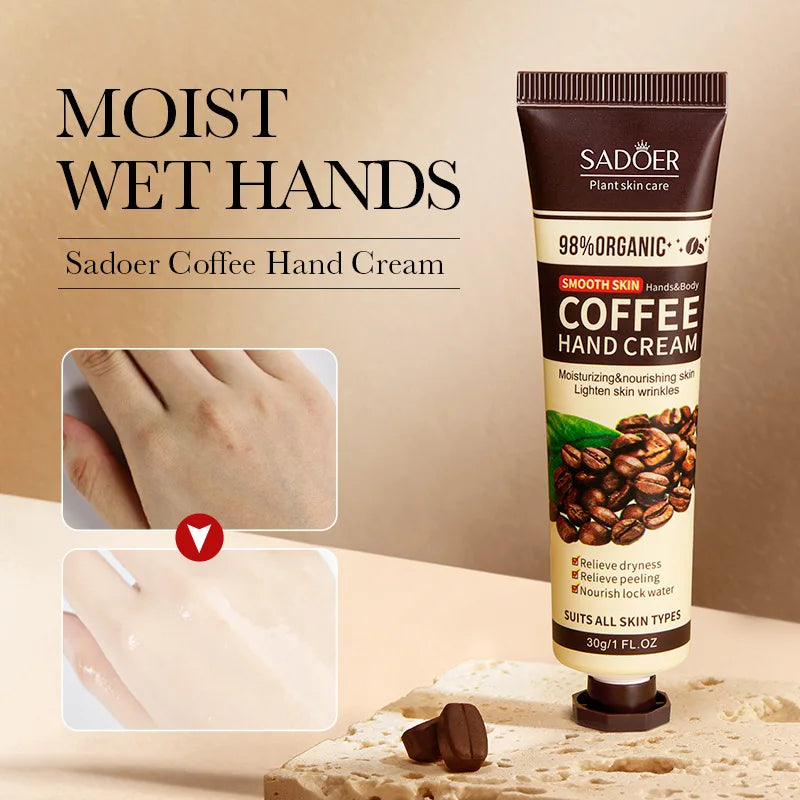 Coffee Moisturizing Hand Cream for Dry Skin – 2-Piece Set Moisturizing Hand Cream Qme