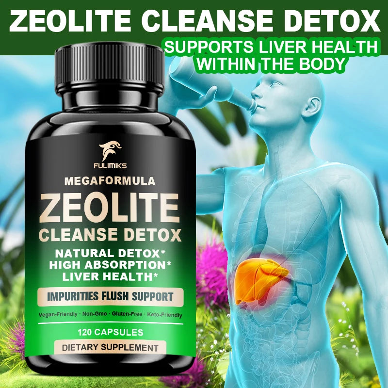 Pure Zeolite Detox Capsules – Non-GMO Cleanse & Clarity Detox Supplement Qst