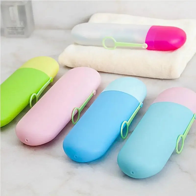 Portable Toothbrush Holder Travel Case – 6 Colors Toothbrush Travel Case Qme