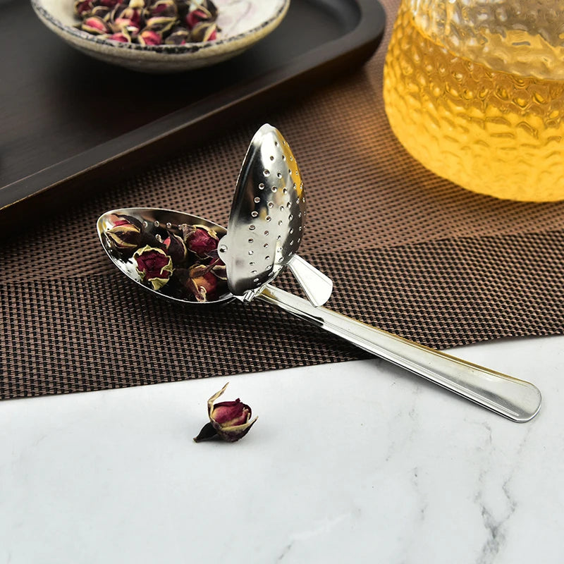 Stainless Steel Spoon Tea Infuser – Fine Mesh Loose Leaf Strainer Tea Infuser Strainer Qst
