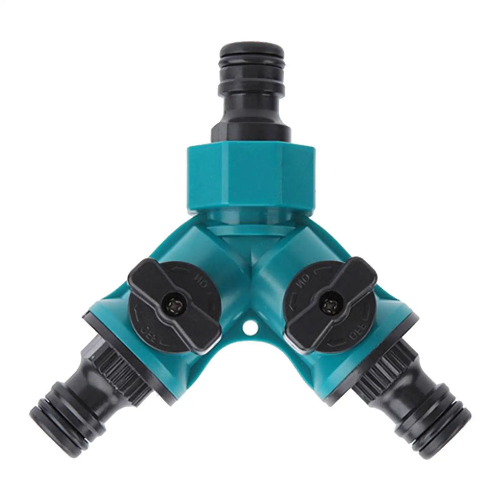 2-Way Garden Hose Splitter with Quick-Connect Fittings Garden Hose Splitter Qme