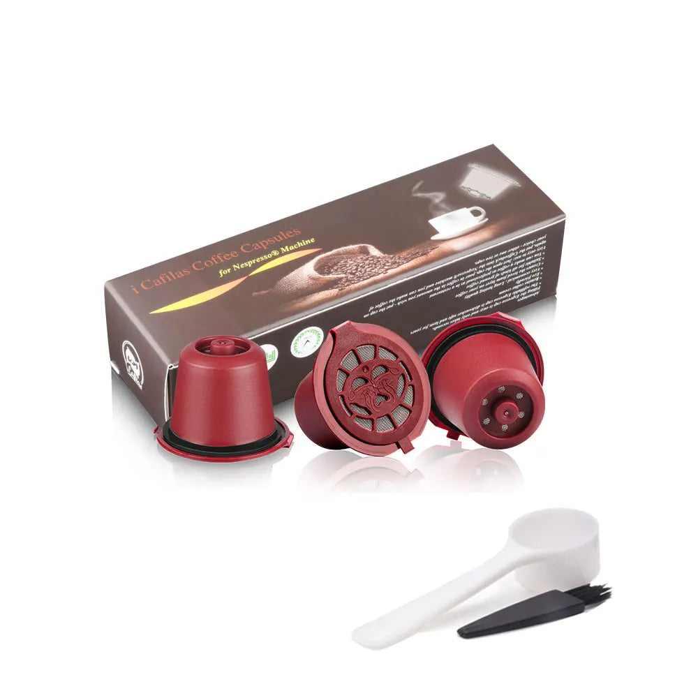 Reusable Nespresso Capsule with Stainless Steel Filter Mesh Refillable Coffee Capsule Qst 3pods RE