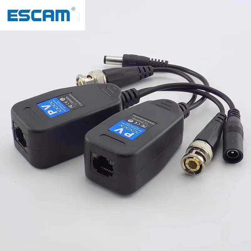 ESCAM 5-Pair Passive BNC Video Balun Transceiver for CCTV Video Balun Transceiver Qme 5 Pair