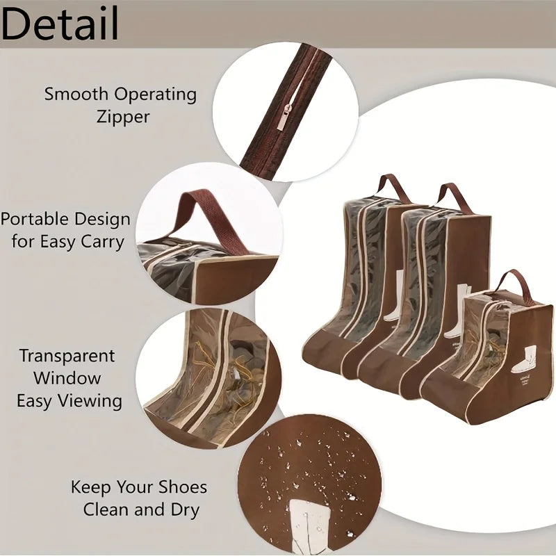 Oxford Boot & Shoe Storage Bag with Handle | Travel & Home Shoe Storage Bag Qme