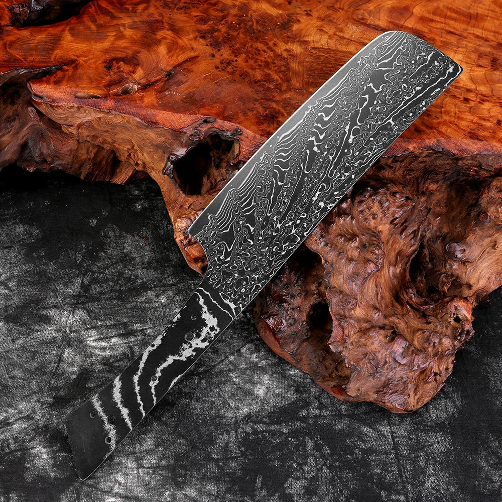 Damascus Steel Nakiri Knife Blank – Full Tang DIY Blade Knife Blank Qst