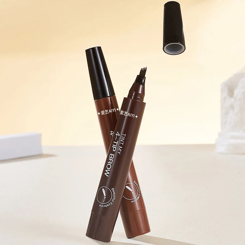 Waterproof Microblading Eyebrow Pen – 4 Split Head, 5 Shades Eyebrow Pen Qme