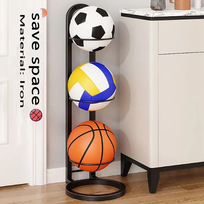 Multi-Layer Ball Storage Rack – Space-Saving Sports Organizer Ball Storage Rack Qst