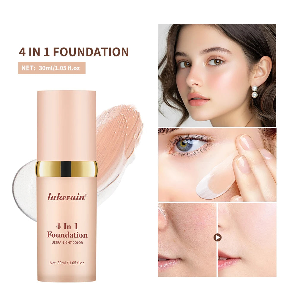 4-in-1 Color-Changing Foundation SPF 30 – Hydrating & Waterproof Liquid Foundation Qst