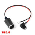Pure Copper Car Cigarette Lighter Female Socket Plug Cable Car Socket Adapter Qme M