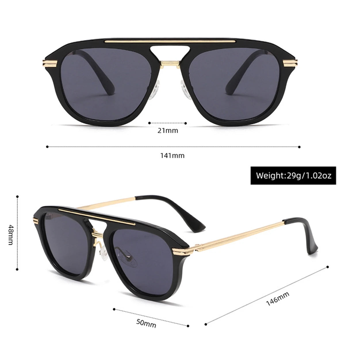 VOPHA Aviator Sunglasses UV400 Pilot Shades + Retainer Strap Aviator Sunglasses Qst