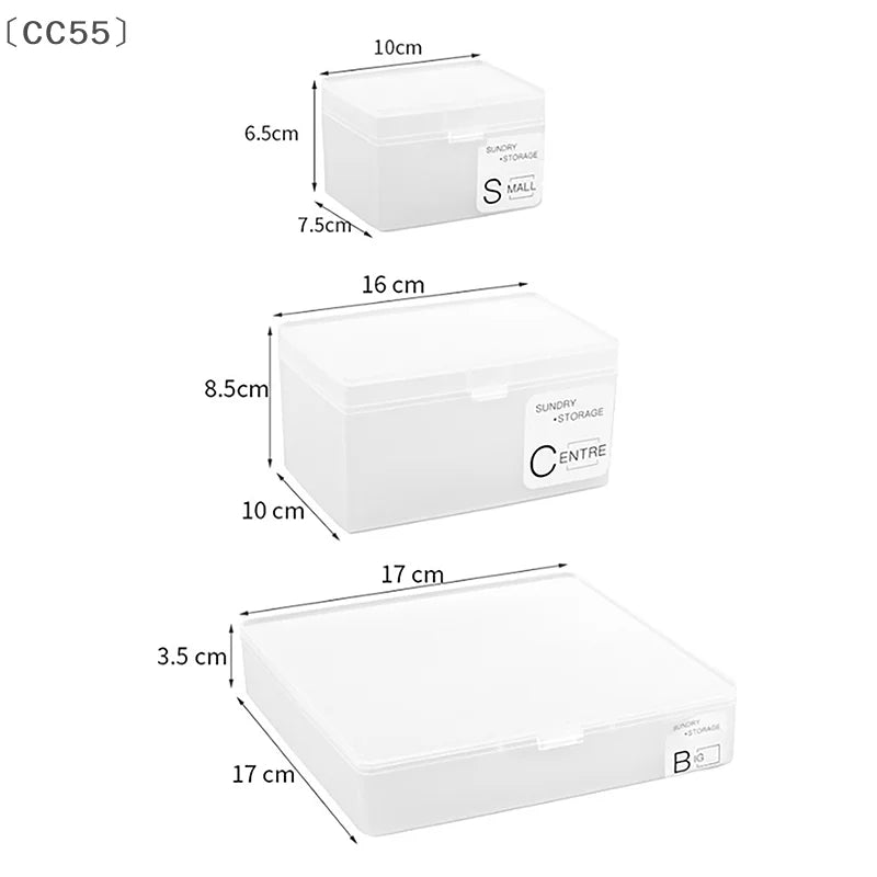 Transparent PP Kpop Photo Card Storage Box with Lid Photo Card Storage Box Qst