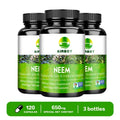 Organic Neem Supplement – Skin, Immune & Liver Support Herbal Supplement Qst 120 Capsule-3bottles