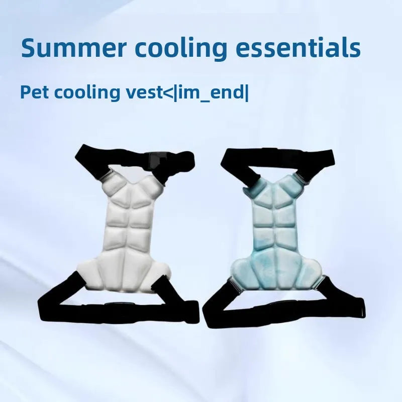 Dog Cooling Vest with PCM Ice Pad – Summer Heat Protection Dog Cooling Vest Qst