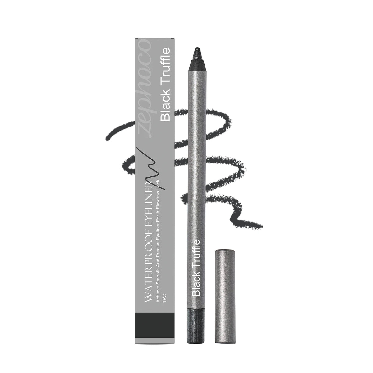 Zephoco Waterproof Gel Eyeliner Pencil – Smudge-Proof Gel Eyeliner Pencil Qst Black Truffle