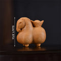 Handcrafted Wooden Horse Ornament | Chinese Zodiac Statue Decorative Figurine Qme 1pc