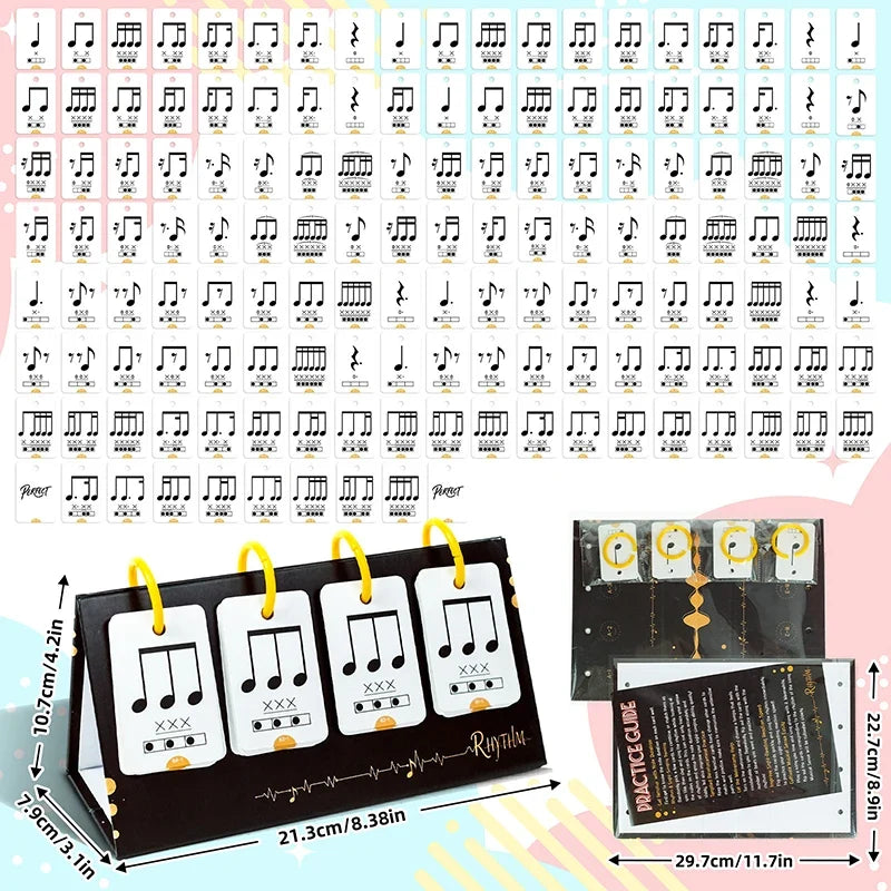 Music Learning Flashcards – Notes, Instruments & Rhythm (72 pcs) Music Learning Flashcards Qme