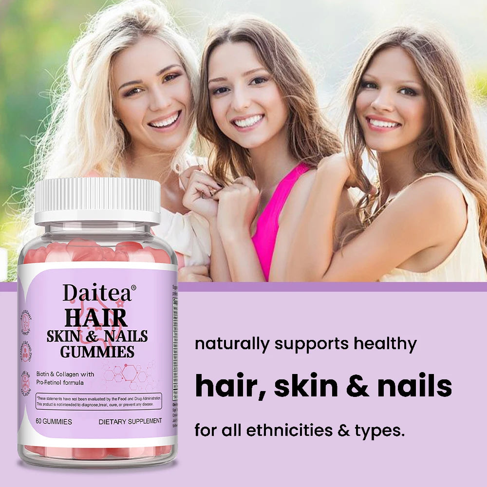 Collagen Gummies with Vitamin C & Biotin – Hair, Skin & Nails Collagen Supplement Gummies Qst