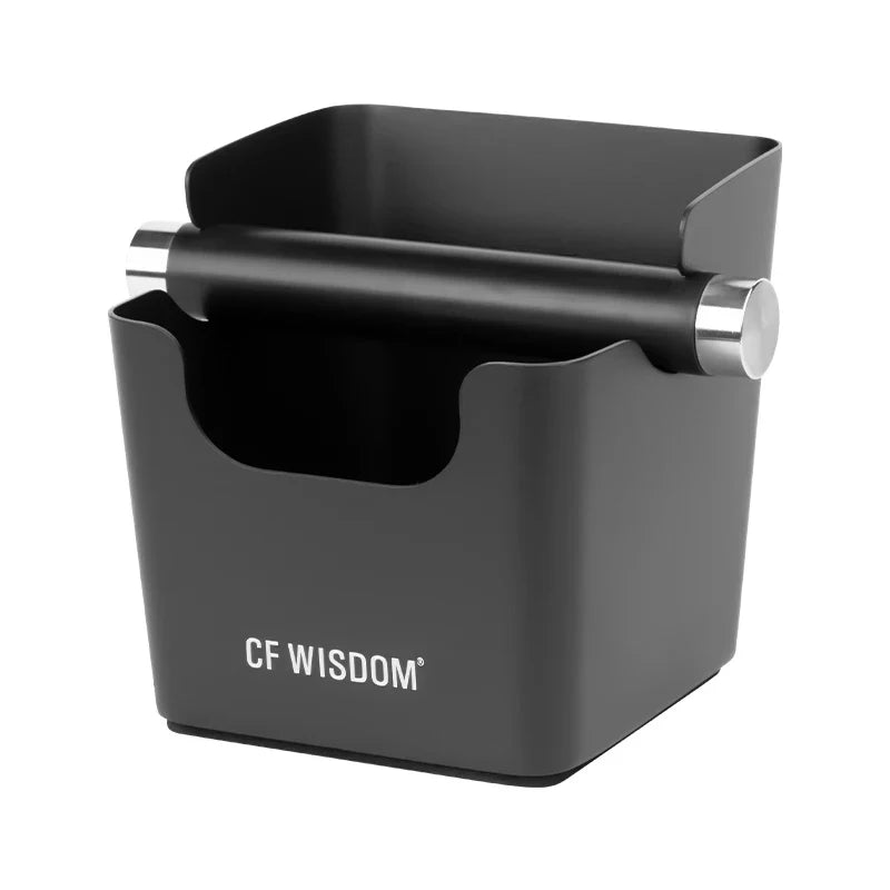 CF WISDOM Espresso Knock Box – Stainless Steel Coffee Grounds Bin Espresso Knock Box Qme