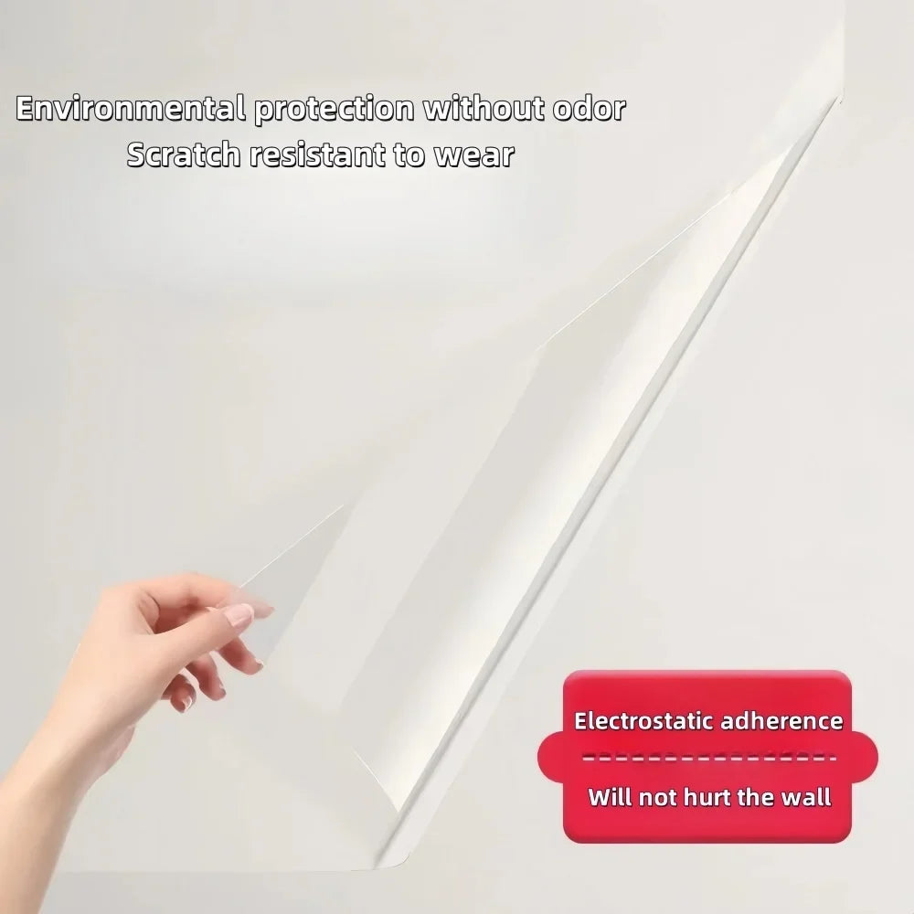 Clear Electrostatic Wall Protective Film – No-Adhesive Static Cling Wall Protective Film Qme