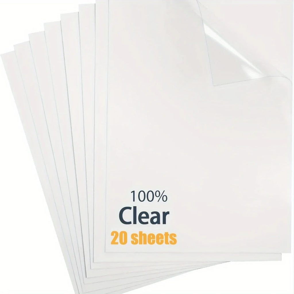 Clear Glossy Printable Sticker Paper for Inkjet Printers | Cricut Printable Sticker Paper Qme 20pcs