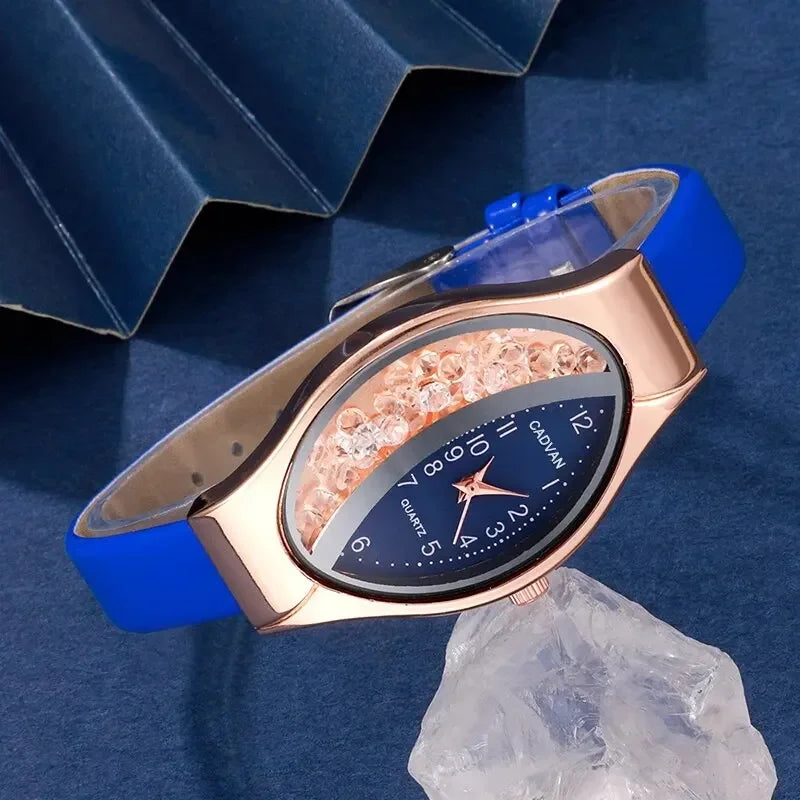 Ladies' Crystal Quartz Watch – Luxury Simple Women's Watch Women's Quartz Watch Qme